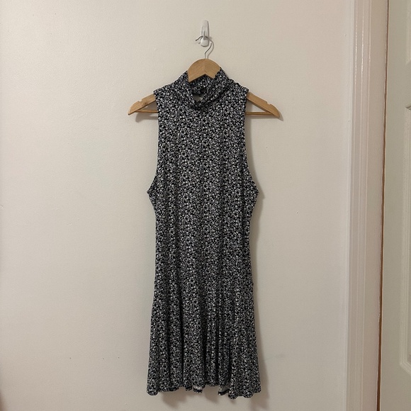 NWT Free People Check It Mini Dress in Black Floral Combo | Size Large - Picture 3 of 12